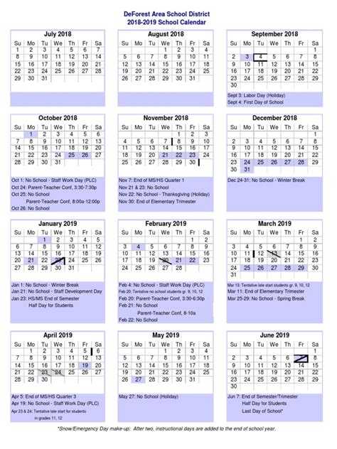 dasd calendar